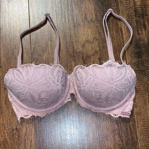 Victoria’s Secret Pink Lace Push-up Bra 32A
